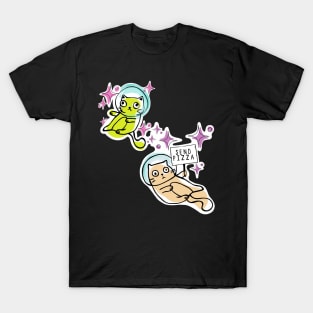 Stellar Pizza Cats in Space T-Shirt